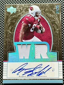 New Listing2007 Upper Deck Premier Anquan Boldin Game Used Patch Auto 17/25 Cardinals