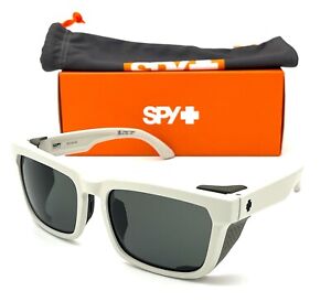 SPY HELM TECH Matte Vintage White / Happy  Gray Green   57mm Sunglasses