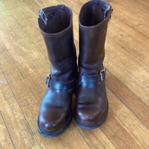 Men's FRYE  Leather ENGINEER 12R Boots Size 9 M Excellent Condition Color Brown