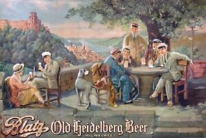 Blatz Old Heidelberg Beer of Milwaukee Metal Sign 24x36