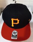 Pittsburgh Pirates ‘47 Captain Snapback Adjustable Hat Cap Black/red