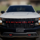 Grill Letters Inserts 2019 2020 2021 Silverado Red (For: 2021 Chevrolet Silverado 1500)