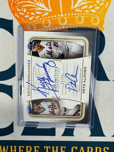 2023 Topps Definitive KEITH HERNANDEZ PETE ALONSO Dual Auto #d 35 CP