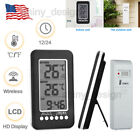 LCD Digital Thermometer Clock Indoor/Outdoor Wireless Temperature Meter Gauge