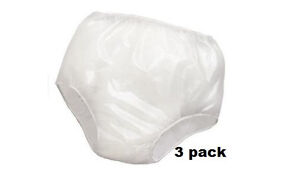 3PK Reliamed Adult Waterproof Soft Vinyl Plastic Pant Diaper Incontinent S-XXL