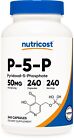 Nutricost P5P Vitamin B6 Supplement 50mg, 240 Capsules (Pyridoxal-5-Phosphate)
