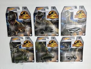 Jurassic World Dominion Hot Wheels Completed Pack Character Car Lot Of 6 Cars