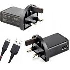 Genuine Sony Charger Mains UK Plug Ep-880 And genuine Data Cable Ep-803