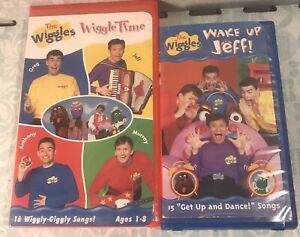 The Wiggles VHS Lot of 2 Wiggle Time and Wake Up Jeff! Vintage