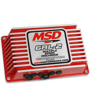 MSD-6421 MSD Ignition Box, 6AL-2, Digital CD, with Rev Limiter, Red, Each