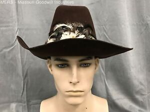 Sears Men Multicolor Feather Westerner Hat - Size 7 1/8