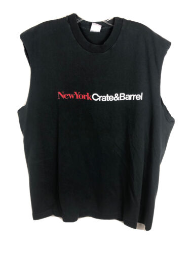 New York NYC Crate & Barrel Vtg Promo Sleeveless T-Shirt Double Sided - Men’s XL