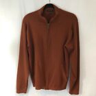 TWINHILL zippered men’s Sweater Sz M  Wool nylon blend Long Sleeve  Rust Color