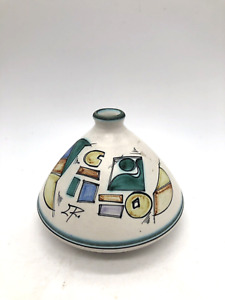 Studio Art Pottery Ceramic Vase Signed EK 