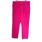 Zara Men’s Sz 32 Pink Carpenter Denim Pants 100% Cotton Button Closure