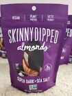 SkinnyDipped Super Dark Chocolate + Sea Salt Almonds, Vegan, Healthy Pack of 10