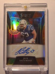 2021 Panini Select Signatures Jeff Saturday SSP-JSA Auto and #D/25 🏈 COLTS