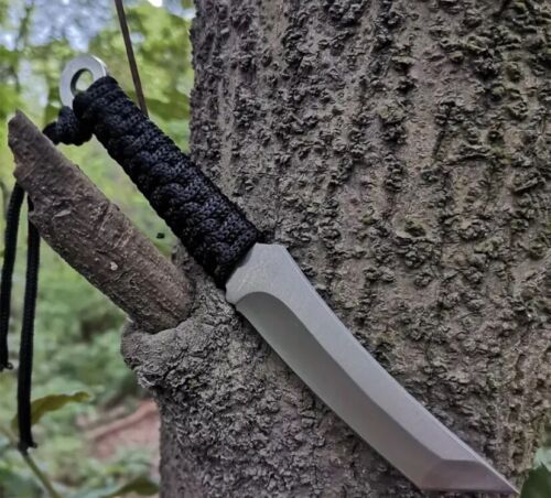 High Carbon S.S Fixed Blane Knife With Sheath And Paracord Handle