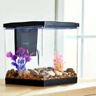 1.5 Gallon Plastic Fish Tank Aquarium Kit with LED Light Home Office Display New