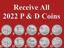 2022 P &D American Women Quarters ~ Full Set 2022 of 10 coins ~ UNC ~ US Mint
