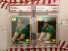 2 Jose Canseco MLB Oakland A's 1987 Topps All-Star Rookie PSA 8/PSA 6 Athletics