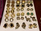 157 Pc Vintage Earrings Lot Clip On & SB High End
