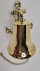 LARGE Vintage Solid Brass Nautical Maritime Wall Mount ships Bell