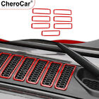 7X Hood Vents Trim Decor Cover for 2018-22 Jeep Wrangler JL Accessories JT Red (For: Jeep Gladiator)
