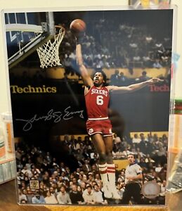 Julius Erving Autographed 8x10 Basketball Photo With COA