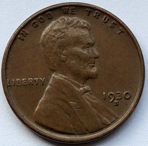 1930 - S - Lincoln Wheat Cent Penny - DDO - Strong Doubled Obverse LOOK (J482)