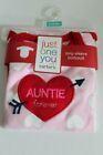 NWT 3 months Carter's one piece pink long sleeve bodysuit 'auntie forever'