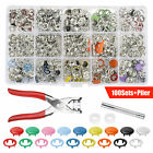 Metal Sewing Button Hollow Prong Ring Press Studs Snap Fasteners Plier Tool Kit