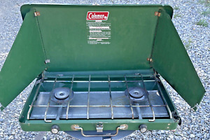 Vintage Coleman Deluxe Propane Camp Stove  Double Burner 1980 Collector 🔥