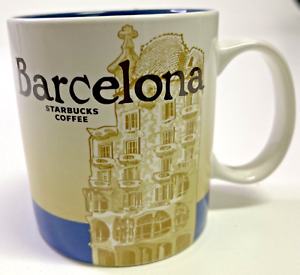 Starbucks Barcelona Coffee Mug 16 oz Collectors Series Global Tea Cup Latte Brew