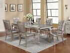 ON SALE - 7 piece Glam Silver Dining Room Table & Chairs - Modern Furniture IN78