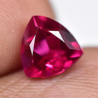 1.80 Ct Natural Mozambique Blood Red Ruby Trillion Cut Certified AAA+ Gemstone