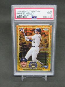 New Listing2023 TOPPS GILDED COLLECTION GARRETT MITCHELL GOLD WAVE RC /75 PSA 9 BREWERS MG5