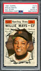 Willie Mays 1961 Topps Card High Number PSA 7 Auto Grade Near 8 Vintage PSA/DNA