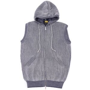 Svevo by Kiton Full-Zip Cotton-Cashmere Hooded Cardigan Sweater-Vest M New