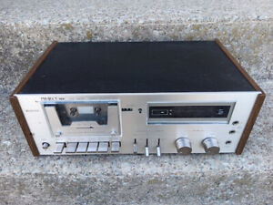 New ListingProject One Vintage Cassette Deck Player FLD-3500 Works Silver Face Wood 1970s