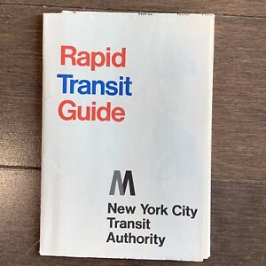 Vintage 1968  NEW YORK CITY Rapid Transit Guide SUBWAY MAP MTA