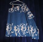 One Shoulder Dress Size XL 16-18 Navy Blue Knee Length Kimono Quiet Luxury NEW