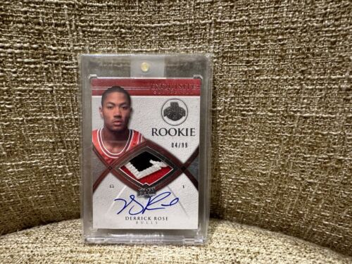 2008-09 Exquisite Basketball Derrick Rose Rookie RPA Patch Auto /99