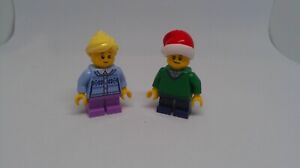 LEGO Christmas Tree Ornament Minifigures from Set 5004934 Man Woman Sweater