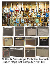Guitar Manuals & Bass Amp Technical Manuals Super Large Mega Set PDF CD !!