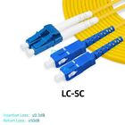 5Pcs 1m 2m 3m 5m 10m 15m SC/UPC to LC/UPC Duplex SM OS2 Fiber Optic Patch Cord