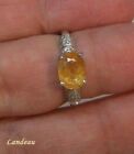 2.45 ct GENUINE royal imperial topaz sterling silver ring (6.75) Beware of Fakes