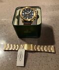 Fossil FS5752 Mens Latitude Chronograph Watch 50mm Gold case Black dial