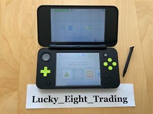 New Nintendo 2DS XL LL Black Lime Console Stylus Japanese ver [H]