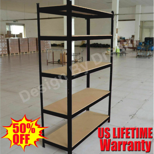 Heavy Duty 150/180 H Shelf Garage Metal Storage 5 Level Adjustable Shelves Rack